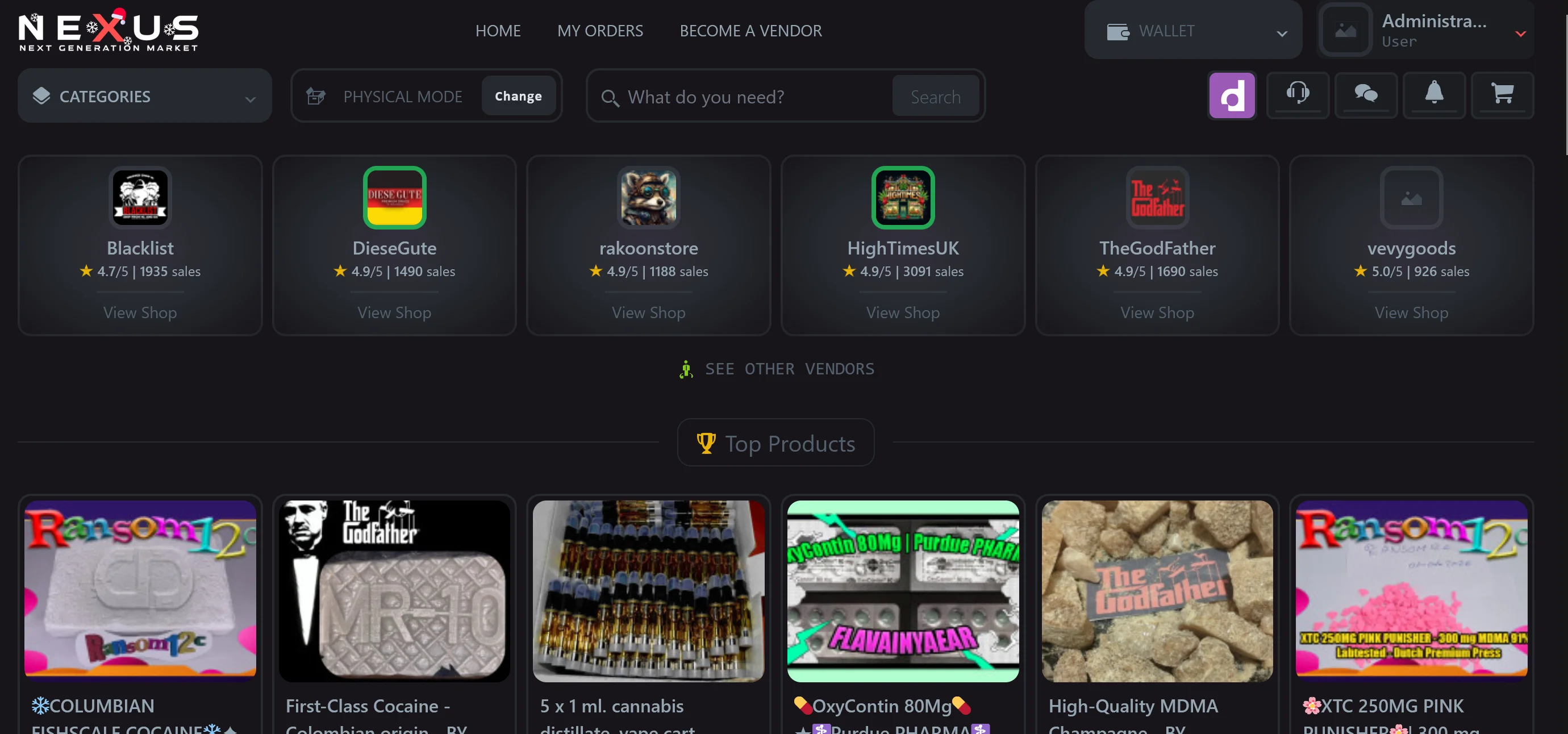 Nexus Market research on marketplace interface and verification